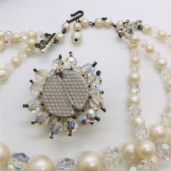 Vintage lot of aurora borealis rhinestone crystal jewelry - Picture 8 of 10